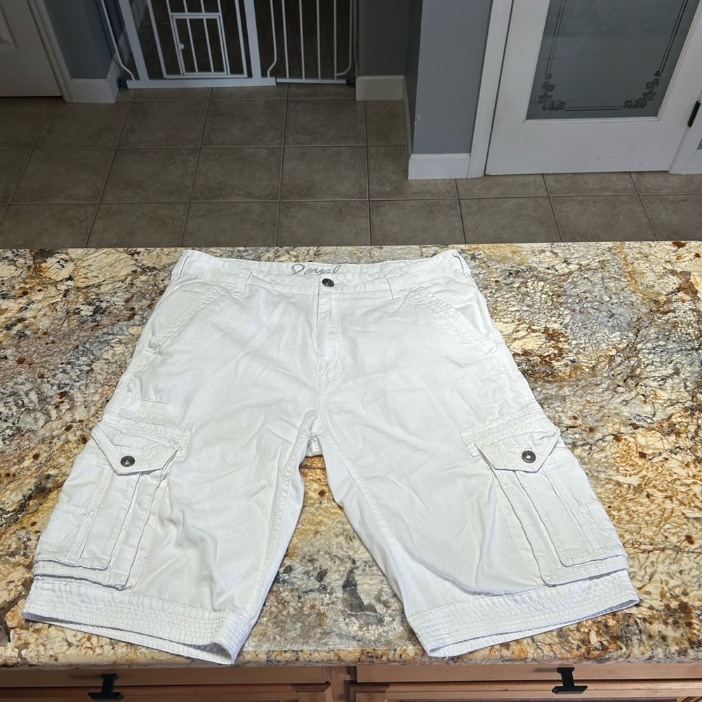 Classic White Cargo Shorts for Men